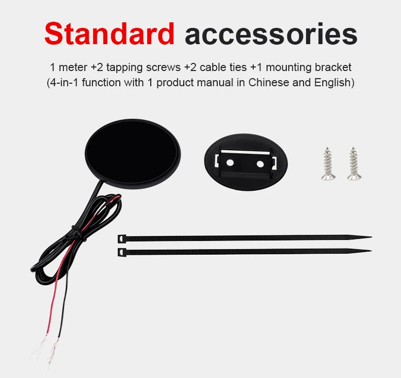 New Model Fashion Multi-functional  4-in-1 Motorcycle Touch Screen Voltmeter TIME TEMPERATURE With RGB