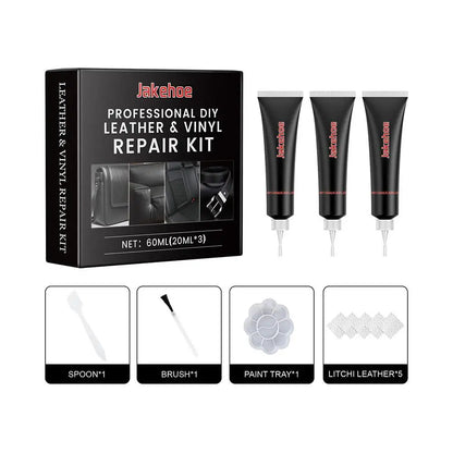 60ml Car Care Kit Liquid Leather Skin Refurbish Repair Tool Auto Seat Sofa Coats Holes Scratch Cracks Restoration Black