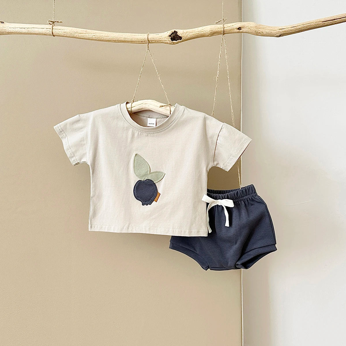 Newborn Summer Baby Clothes 2PCS Infant Toddler Set Fruit Lemon Print Round Neck T-shirt+Shorts Boys Girls Outfit Set 1-3Y