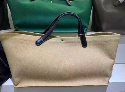 Women's Canvas Leather Totes Handbag Commuting Shoulder Crossbody Armpit Bag Leisure Versatile Casual Chic Stylish Clutch