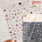 1 piece  5D silver nail stickers metal mini star nail art stickers high quality exquisite decals self-adhesive nail art stickers
