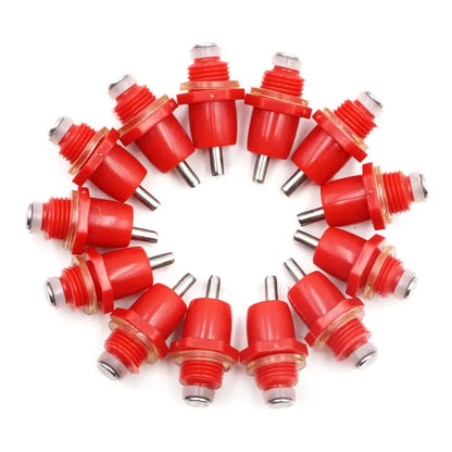 100Pcs Chicken Water Nipple Drinker Spring Type Bird Poultry Chicken With Automatic Water Dispenser Chicken Bird Feeding Water