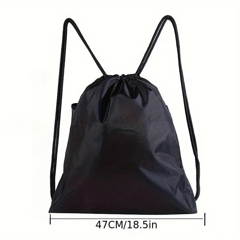 Portable Drawstring Basketball Backpack Mesh Bag Football Soccer Volleyball Ball Storage Bags Outdoor Sports Traveling Gym Yoga