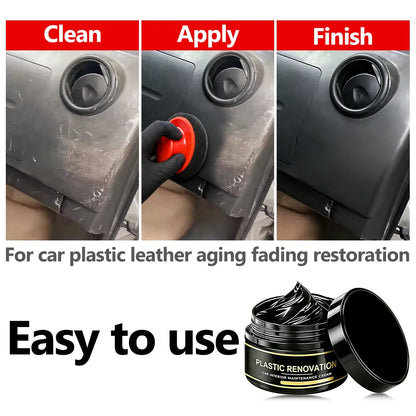 Car Interior Plastic Leather Scratch Repair Paste Anti-Aging Paste Automotive Tires Seats Steering Wheel Polishing Wax