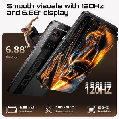 [Shipping From Poland] Cubot X100 Android 15 5100mAh 33W NFC 5G Smartphone 6.88" 16GB(8+8) RAM 256GB ROM 64MP Mobile Phone