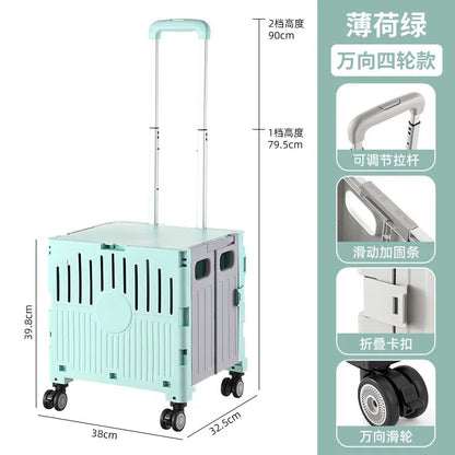 Pet outdoor pet travel trolley cat dog trolley folding shopping cart supermarket household