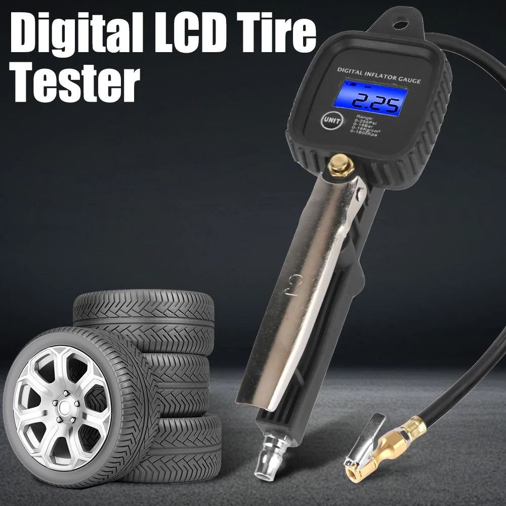 Digital Display Tire Pressure Gauge Auto Accessories High-precision Monitoring Inflation Gun Universal Car Tire Manometro
