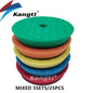 Kangti 5/6 inch Car Polishing Pad Kit Set Self-Adhesive Buffing Waxing Sponge Wool Wheel Polishing Pad For Car Polisher Drill