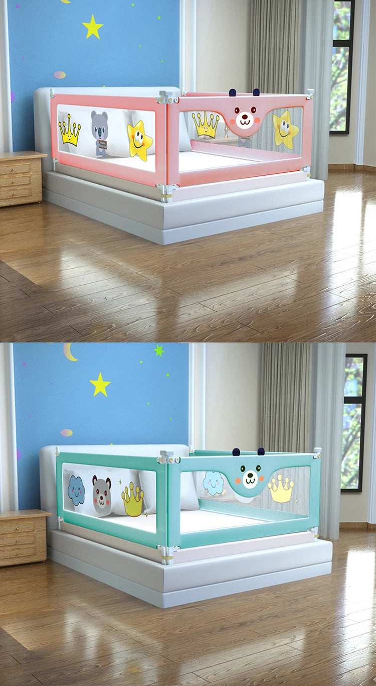 IMBABY Bed Guardrail Liftable Crib Protectors Adjustable Handrail Bed Safety Children Washable Baby Safety Bed Barrier Bumper