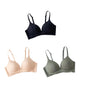 3Pcs/Set Seamless Bras For Women Non-wire Push-Up Bra Glossy Deep V Underwear Fixed 3/4 Cup Comfort Daily Wear Lingerie S-XXL