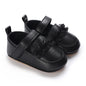 2025Black Fashion Newborn Party Princess Shoes  Boys And Girls' First Step Walking Shoes Rubber Soled Anti Slip Baby Shoes 0-18M