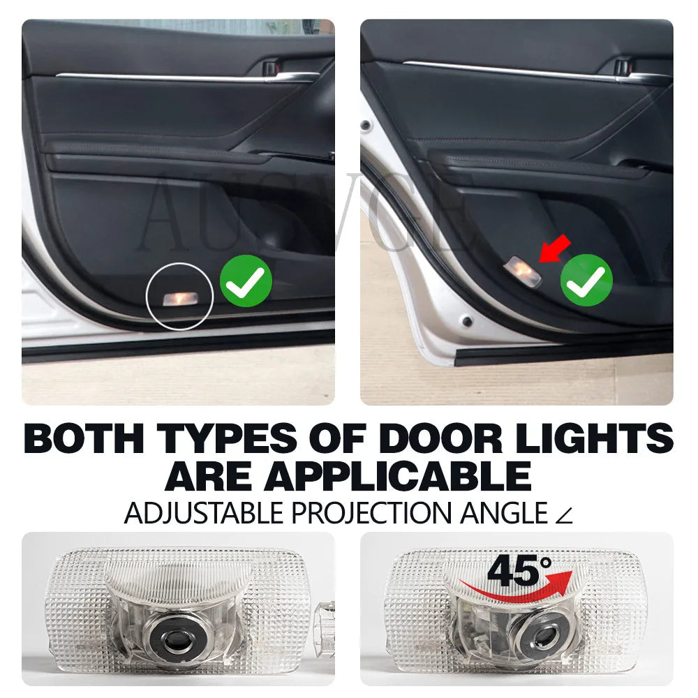 LED Car Door Welcome Ghost Shadow Warning Lights For LEXUS RX GS RC UX GX LS LX IS ES Series 300 F IS250 IS300 ES200 ES250 ES260