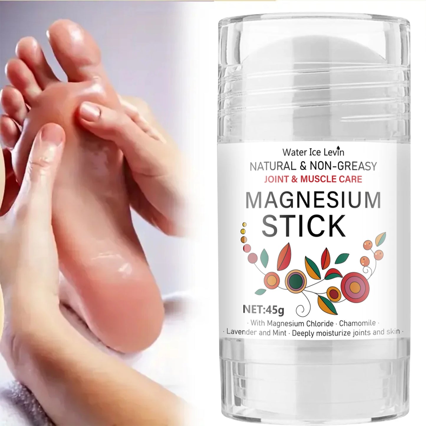 Magnesium Stick for Joint & Muscle Care - Natural, Non-Greasy with Chamomile & Lavender, Deeply Moisturizes