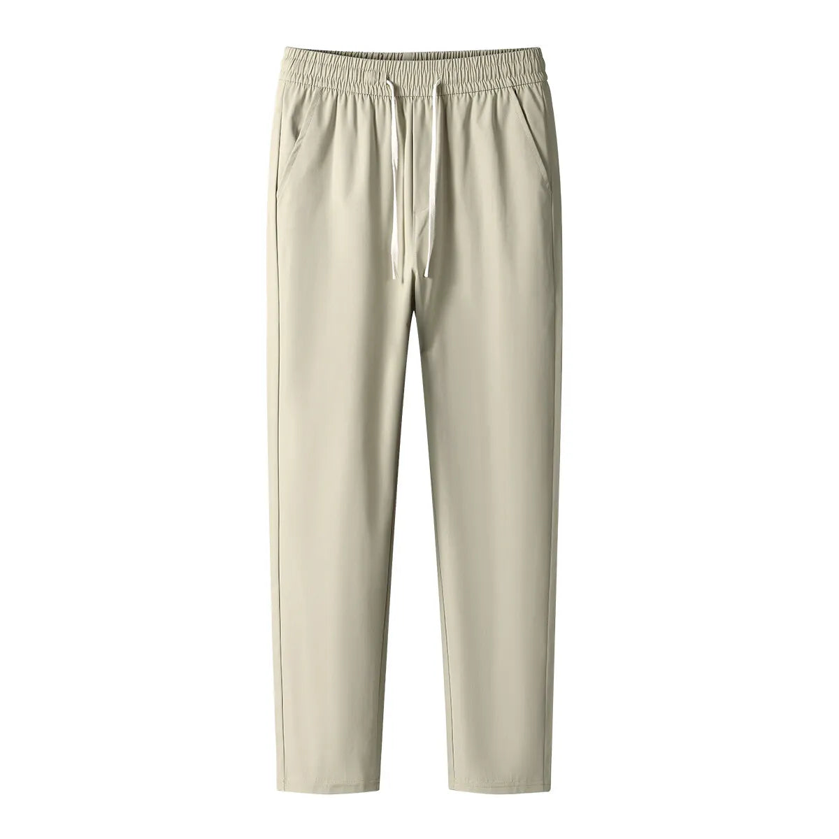 Mens Elastic Waist Casual Pants Quick Dry Wrinkle Free Slacks Summer Light Weight Trousers Spring Summer Running Golf Pants
