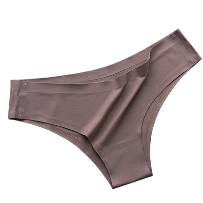 4PCS/Set Seamless Brazilian Panties Women's Sexy Lingerie Cool Ice Silk Low Waist Briefs Soft Solid Ultra-thin Bikini Underwear