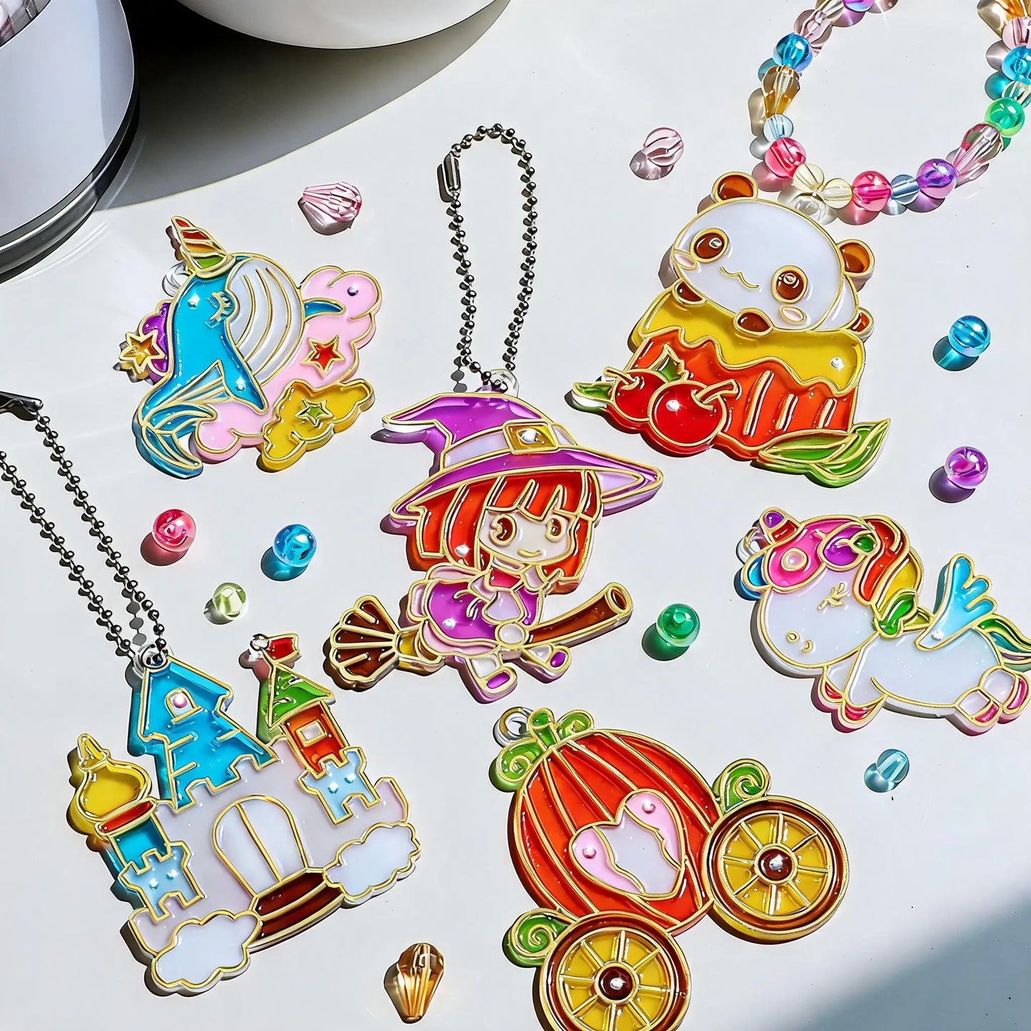 DIY Crystal Gel Painting Kit Craft Handmade Toy Children Graffiti Coloring Gift Fairy Tale & Animal Themes Educational Art Kits