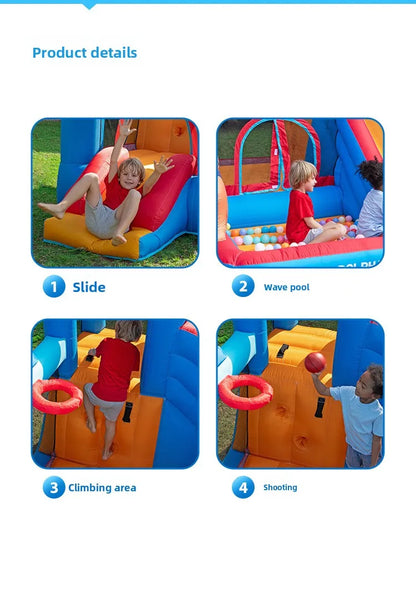Doctor Dolphin Animal Inflatalbe Bounce House Jumping Castle With Slide Ball Pool Bouncy Castle For Kids Birthday Gift Toys