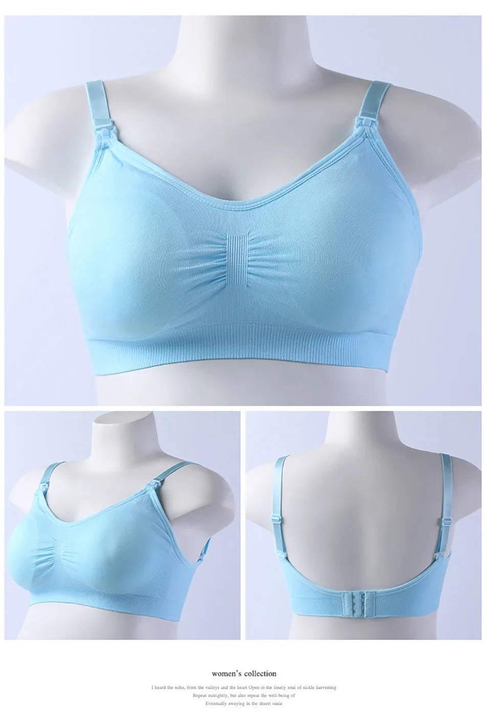 Breathable Maternity Pregnant Bras Comfort Breastfeeding Sleep Bralette Women Wireless Seamless Nursing Underwear