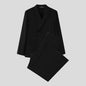 INCERUN Men Sets Solid Color Double Breasted Long Sleeve Blazer & Pants Two Pieces Sets Streetwear Fashion Casual Men's Suits