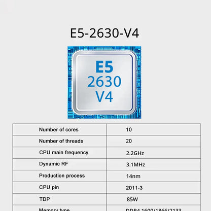 SOYO X99 Motherboard Set With LGA2011-3 Xeon E5 2630 V4 CPU DDR4 8GB (1*8GB)  2133MHz RAM NVME M.2 SATA Computer Accessories