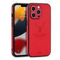 Luxury Business Leather Bumper Case For iPhone 17 Air 16 15 14 13 12 11 Pro Max Mini Plus Shockproof Soft Deer Head Back Cover