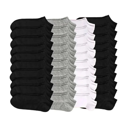 10/40 Pairs Men's Boat Socks Business Sport Sweat Absorption Mature Summer Autumn Solid Color Non Pilling Versatile Ankle Unisex