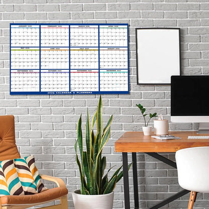 Large Dry Erase Calendar for Wall 2026 Wall Calendar 12 Month  22.83X34.56 Inch Yearly Schedule Organizer for Indoor Home Fridge
