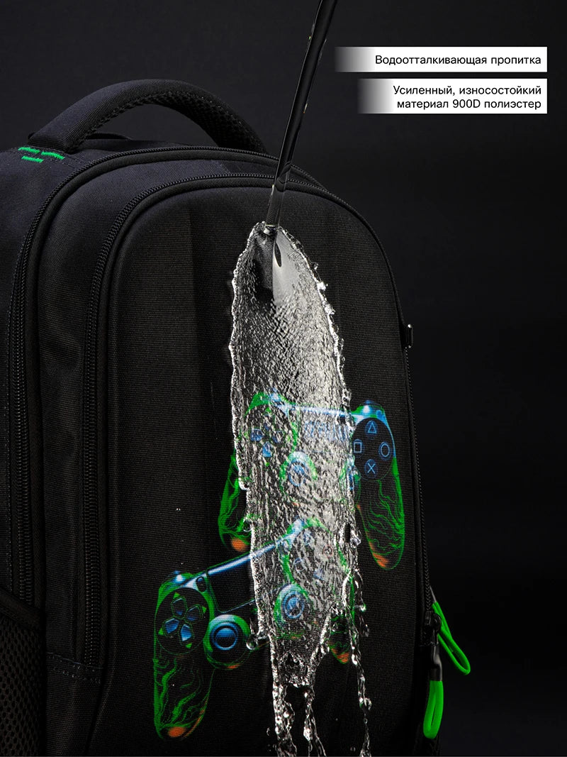 Brand School Bag for Boys Multifunctional Cartoon Pattern Kids Satchels Orthopedic Waterproof Backpack Children Student Mochila