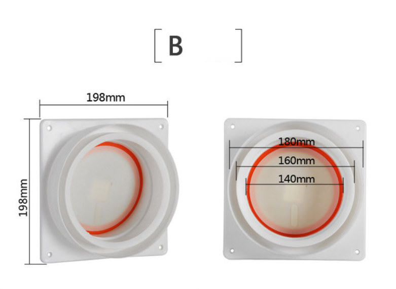 1PCS Bathroom Check Valves Pipe Ventilator Air Valve Backdraft Damper Duct Preventer Backflow Back Draft Damper Home Improvement