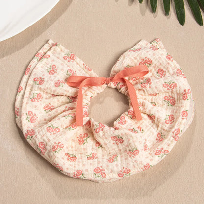 New Cute Drawstring Baby Bibs Newborn Cotton Gauze Saliva Towel Burp Cloths Bandana Scarf for Boy Girl Soft Feeding Drool Bib