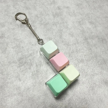Keys Button Keycap Fidget Keychain Finger Keyboard Caps Toy Decompression Keychain Stress Relief Gadget Pass The Time for Adult
