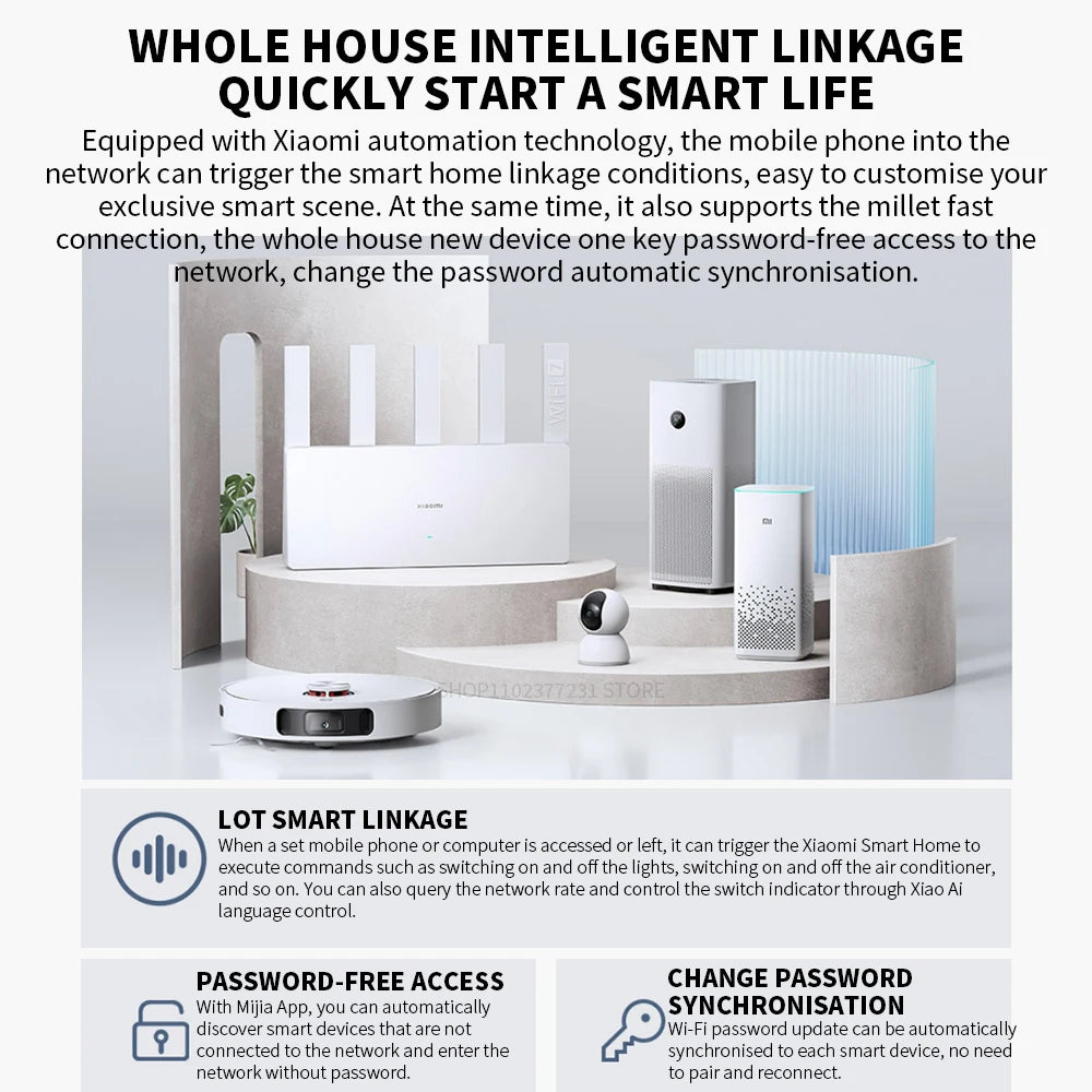 New XIAOMI Router BE5000 WiFi 7 5011Mbps 2.5GHz Network Port 512MB Memory Dual Broadband Access Network Security Protection  -CN