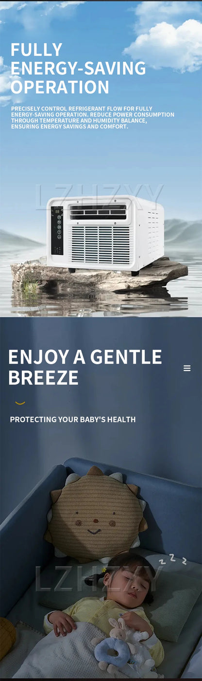 Dual-mode air conditioner with mosquito net and cooling function Outdoor portable air conditioner Electric auxiliary heating pet
