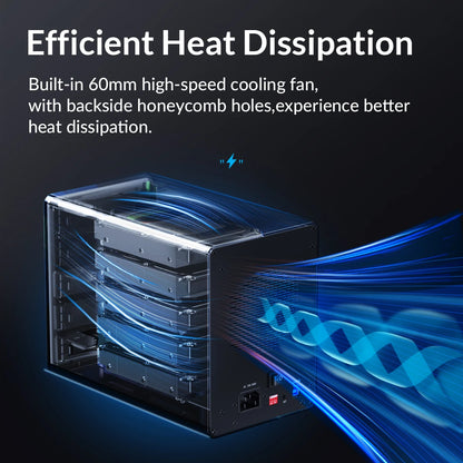 ORICO 95 Series 5 Bay 3.5'' USB3.0 HDD Docking Station Support RAID Mode Aluminum With 150W Power for Bitcoin Altcoins Mining