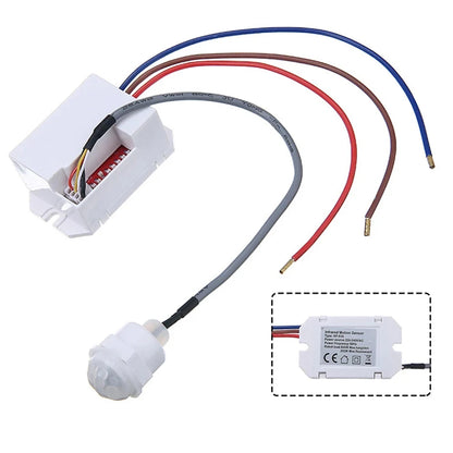 Light Switch PIR Sensor Detector Mini Recessed Motion Occupancy Rest Dips 6m 800W Adjustable Ceiling IP20 360°