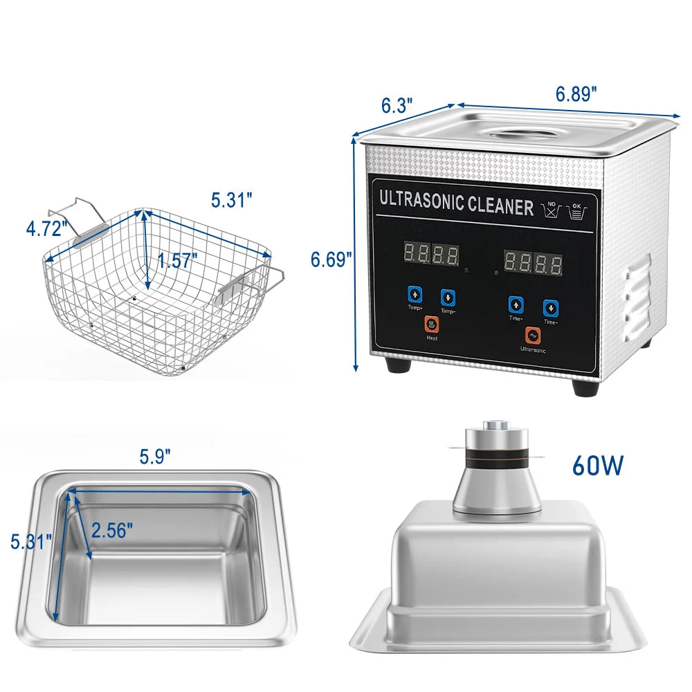900ml 35w 60w Ultrasonic Cleaner Machine Ultrasound Cleaning Dental Glasses 220v EU UK AU Plug Ultrasonic Bath tina ultrasonica