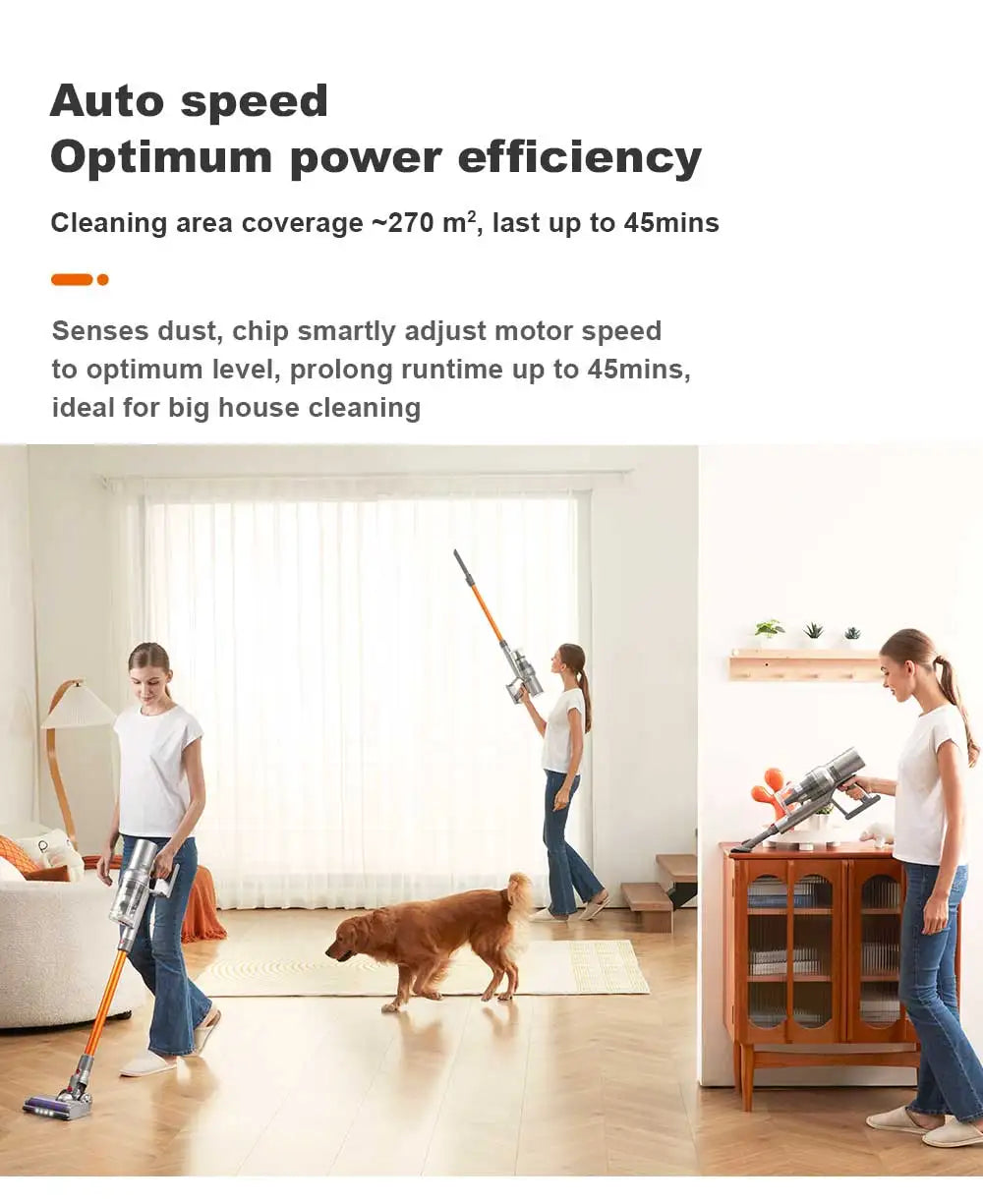 Handheld Cordless Wireless Vacuum Cleaner Liectroux I10, 27000PA, Smart Dust Detection, Big Touch Screen, Auto Speed