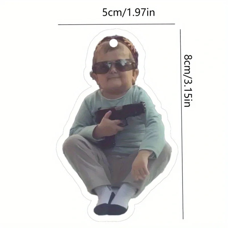 1pc Russian Boy Hasbulla Fun Car Aromatherapy Perfume Air Freshener Mirror Interior Accessories Pendant