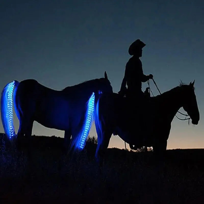 LED Horse Tail Trappings Night Riding Safe Equestrian Flashing Light Bar Harness Equipment Outdoor Sports Horse Tail Decor