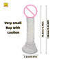 Realistic Soft Jelly Dildo Transparent Suction Cup Strong Grip Flexible Intimate Toy for Women Solo Couple Play