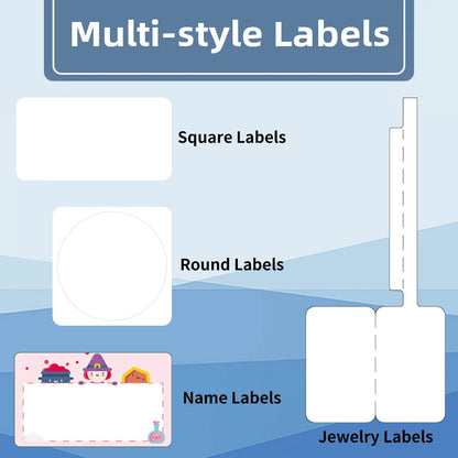 Phomemo Self-Adhesive Labels Paper for Phomemo M110/M200 Self-adhesive Label Printer Waterproof Tag Jewelry Tag Thermal Sticker