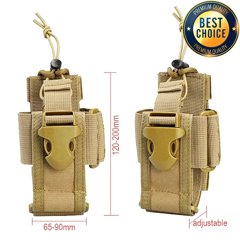 New Tactical Adjustable Walkie Talkie Holder Radio Pouch Hunting Interphone Hanging Bag Outdoor Nylon Molle Radio Pouch