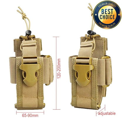 New Tactical Adjustable Walkie Talkie Holder Radio Pouch Hunting Interphone Hanging Bag Outdoor Nylon Molle Radio Pouch