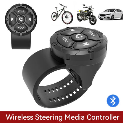 Car Steering Wheel Control Button 5key Bluetooth-compatible Wireless Remote Controller for Car Radio Music Player Android Switch