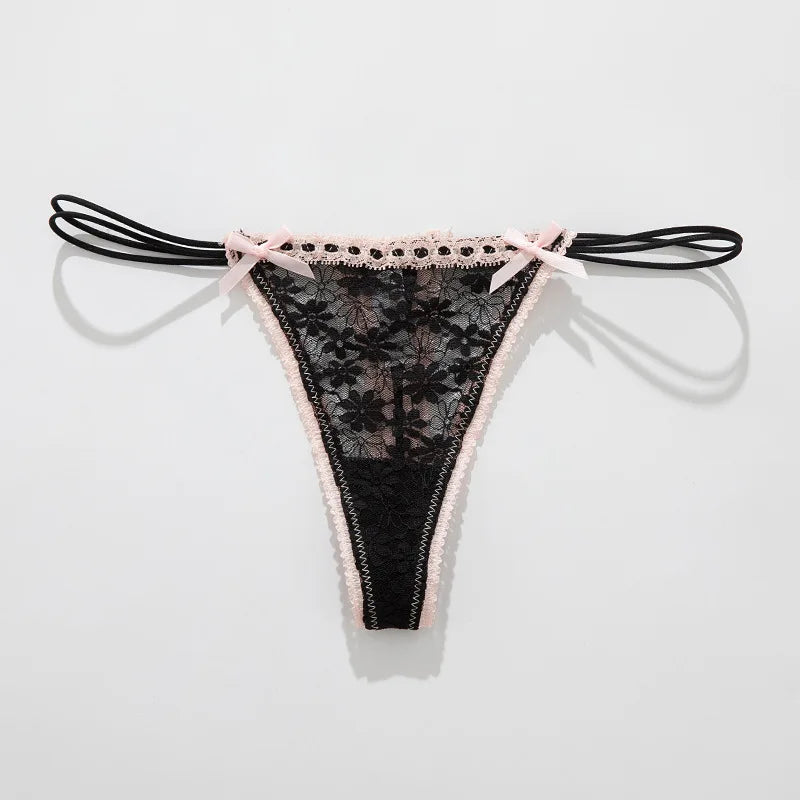 Lace Bow Panties sexy female lingerie Daily Wear Home Wear Solid underwear women Low Waist Panties Breathable трусы женские