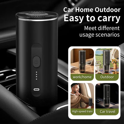 20 Bar Self-Heating Wireless Portable Espresso Maker, One-Click Automatic Extraction Mini Coffee Machine, Multi Capsule Compatible Rechargeable Travel Coffee Maker, Compact Portable Coffee Brewer for Car, Road Trip, Camping,
