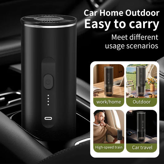 20 Bar Self-Heating Wireless Portable Espresso Maker, One-Click Automatic Extraction Mini Coffee Machine, Multi Capsule Compatible Rechargeable Travel Coffee Maker, Compact Portable Coffee Brewer for Car, Road Trip, Camping,