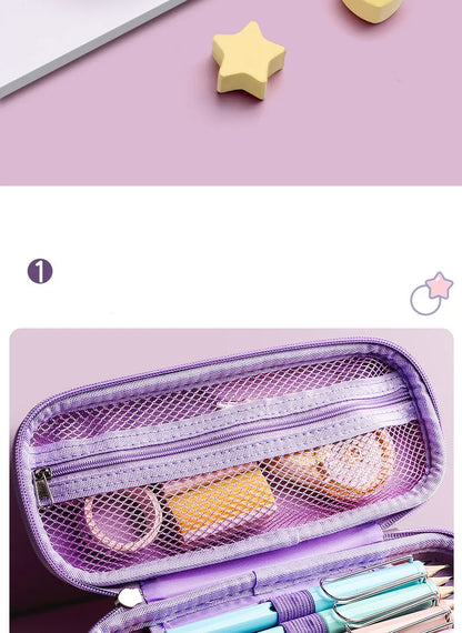 3D EVA Unicorn Cute Pencil Case Cartoon Stationery Box Girls Color Pencil Box Student Pen Case School Supplies Gifts Ipad Case