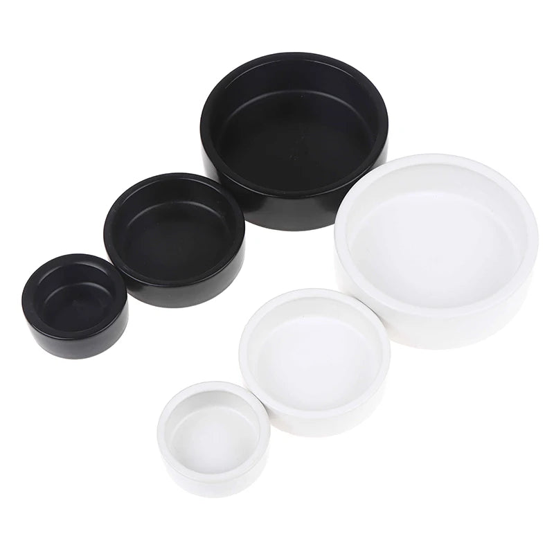 Reptile Food Ceramic Bowl Anti-Escape Ceramic Feeder Dish Reptile Water Bowl Ceramic Feed Bowl For Hermit Crab Gecko Chameleon
