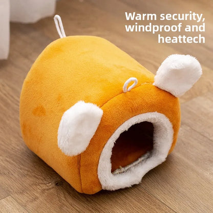 Winter Warm Hamster Nest Thickened Small Pet House Cute Cotton Bedding for Hamsters Birds Rabbits Squirrels Small Supplies